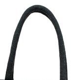 Dyed black padded cotton round webcord