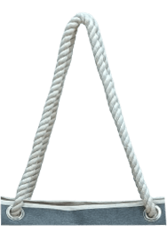 Twisted thick cotton rope handle with eyelets